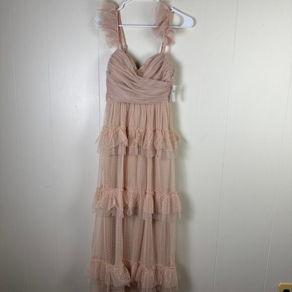 NWT Windsor Formal‎ Chiffon Ruffle Dress - Picture 1 of 16
